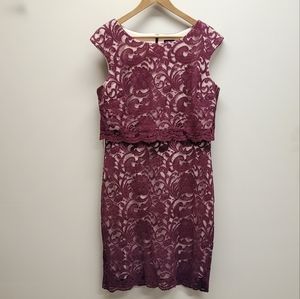 Jax Dress Burgundy Lace Size 14